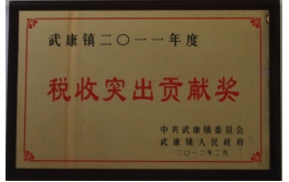 2011年税收凸起贡献奖